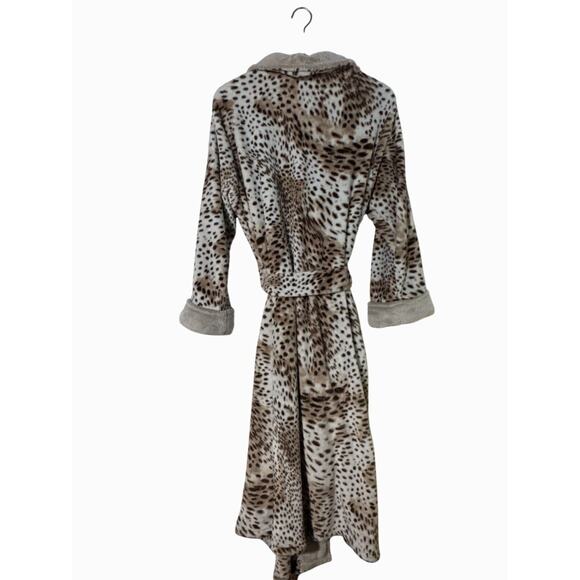 Natori · XL · Plush · Leopard Print Belted Robe · Shawl Collar · Lounge Wear - Picture 3 of 7
